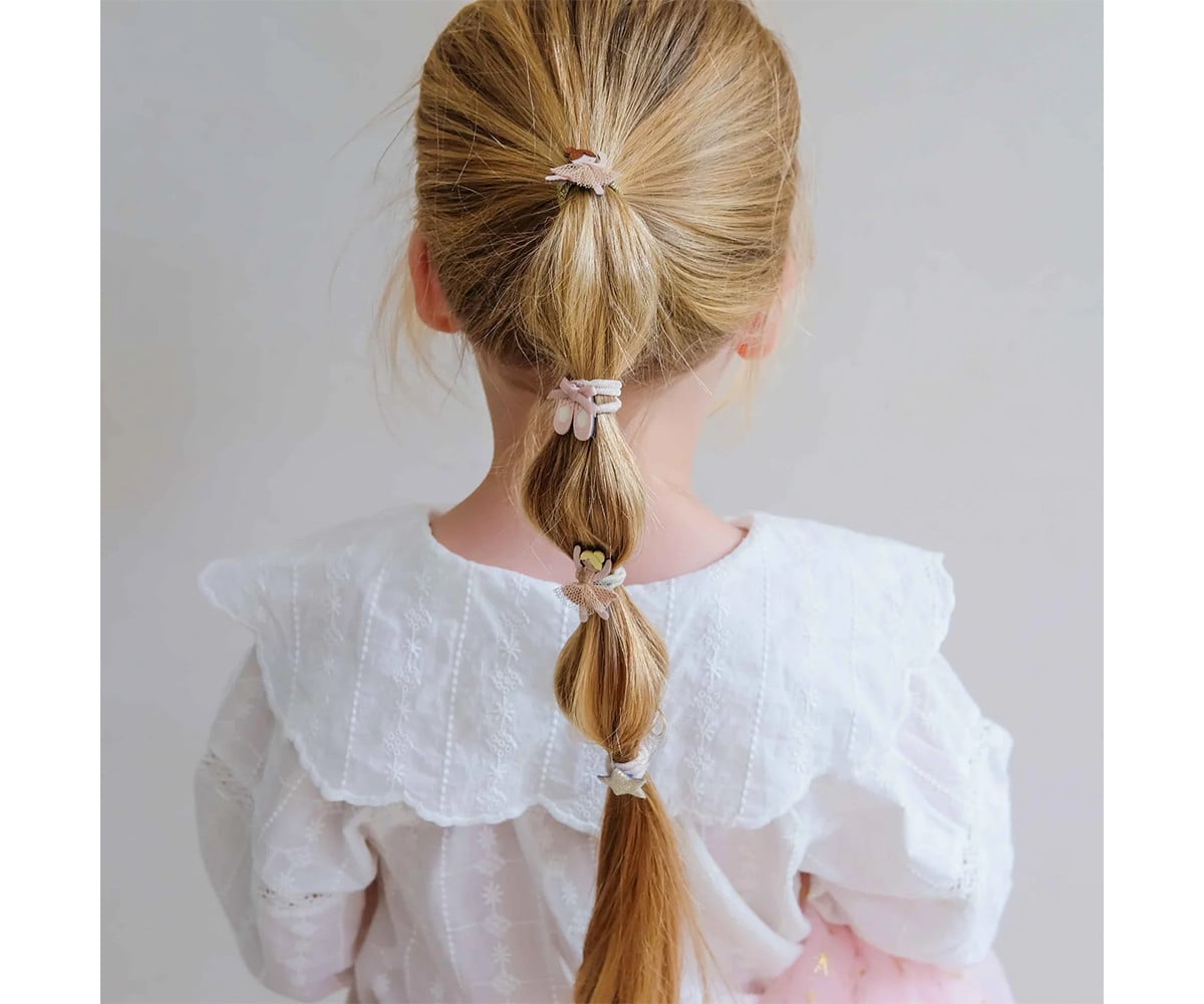 8 elásticos de cabelo neutras Mini Ballerina Ties