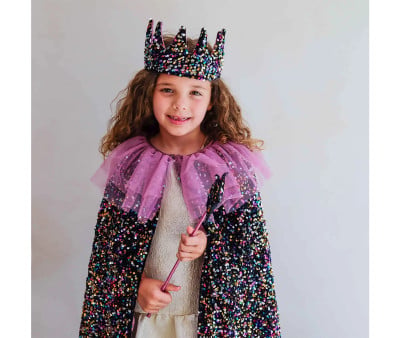 Fato Capa Lantejoulas Ruffle Dazzle