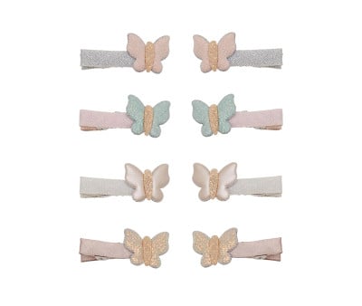 8 Mini Pinzas de Pelo Bella Butterfly Pastels