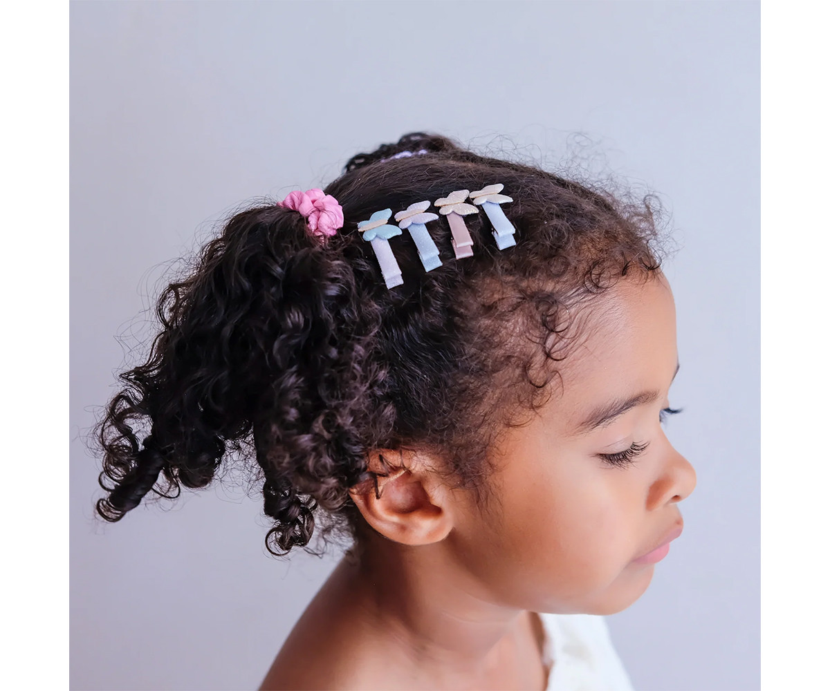 8 mini clips de cabelo Bella Butterfly Pastels