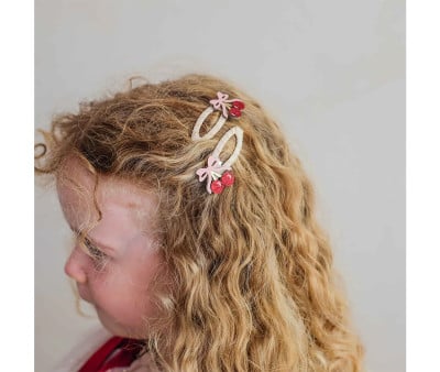 4 clips de cabelo Fancy Cherries