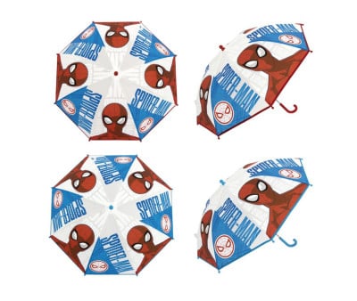 Paraguas Infantil Transparente Spiderman