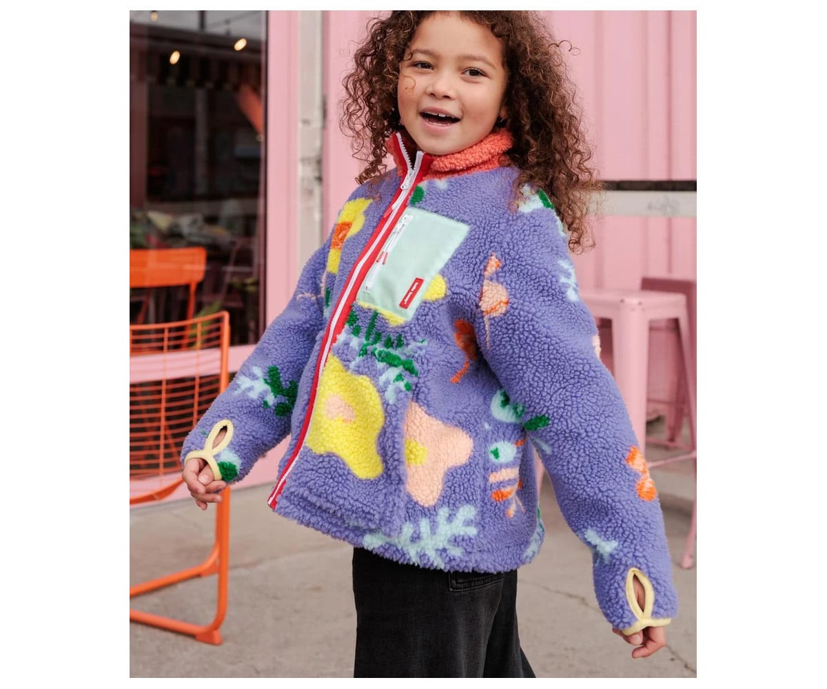 Casaco Polar floral infantil