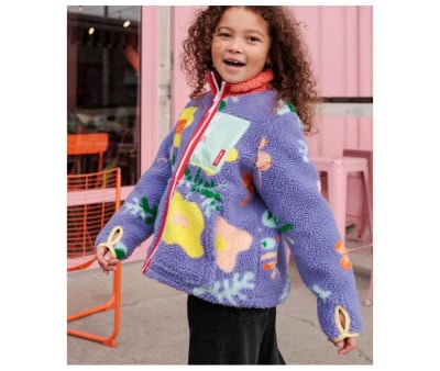 Casaco Polar floral infantil