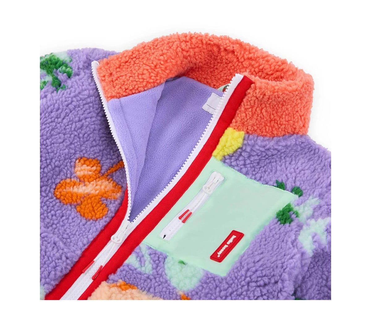 Casaco Polar floral infantil