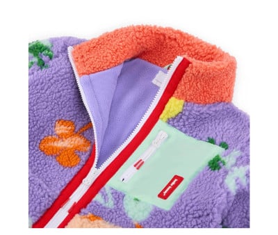 Casaco Polar floral infantil