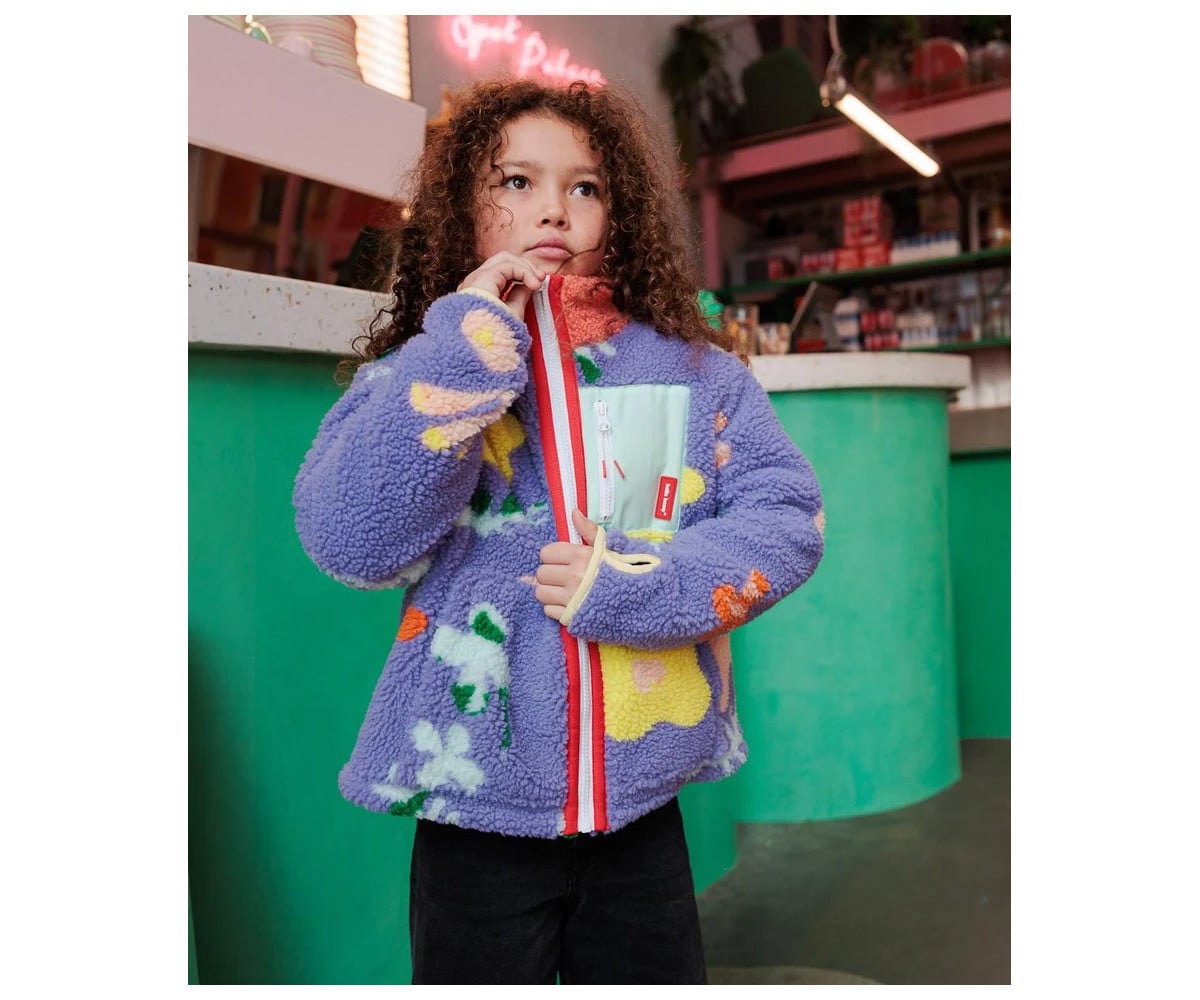 Casaco Polar floral infantil