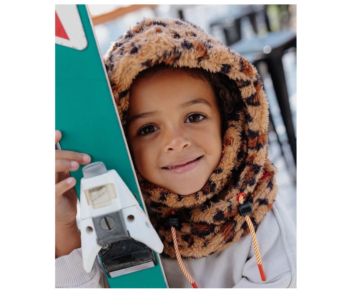Balaclava infantil Warmy Leopard de 2 a 5 anos
