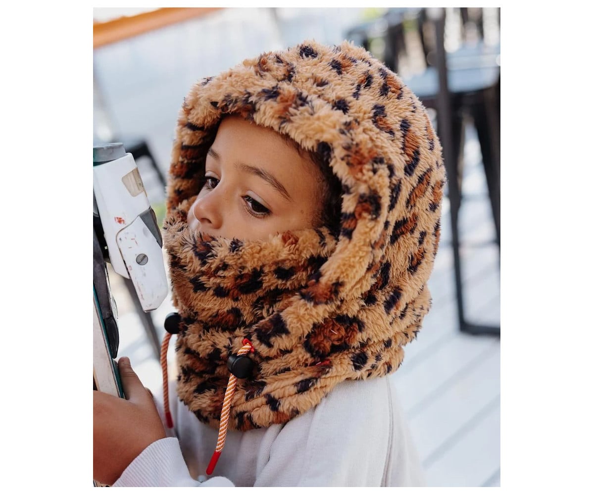 Balaclava infantil Warmy Leopard de 2 a 5 anos