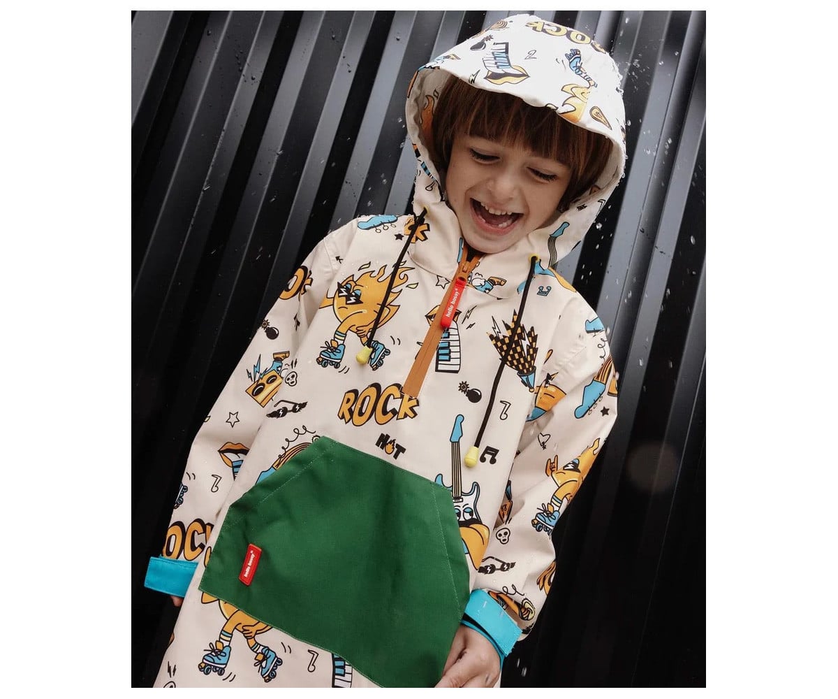 Capa de chuva infantil Rock in Fire