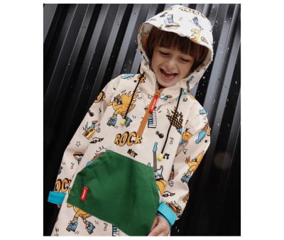 Capa de chuva infantil Rock in Fire