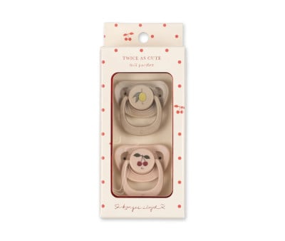 Pacote de 2 chupetas Cherry/Lemon Doll 