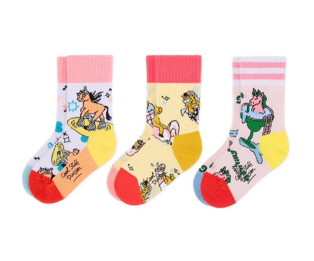 Pacote de 3 pares de meias Unicórnio