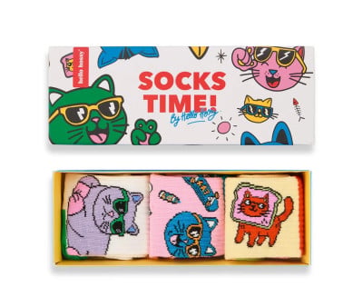 Pacote de 3 pares de meias Cats