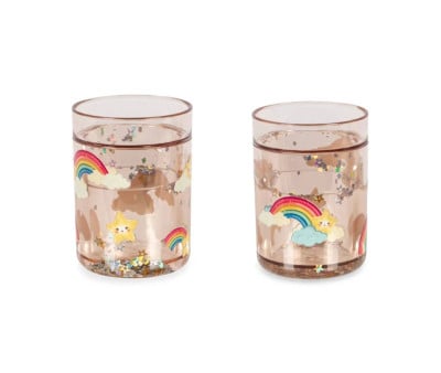 Pack 2 Vasos Glitter Rainbow