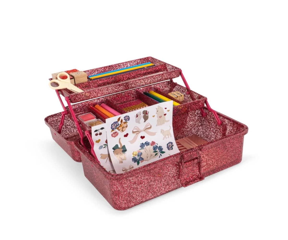 Estojo Creative Art Caddy Glitter Rose