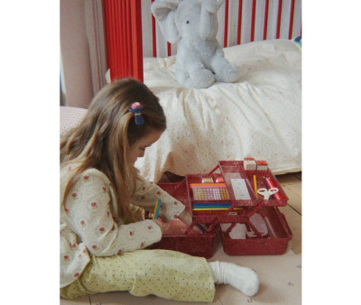 Estojo Creative Art Caddy Glitter Rose