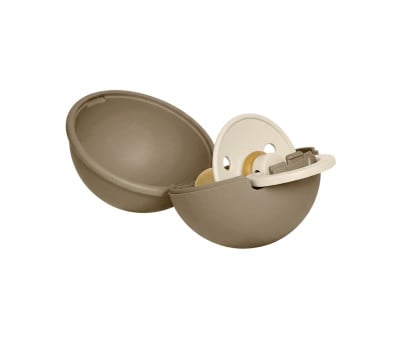 Succhietto BIBS Colour Round Vanilla + Proteggi Ciuccio Mini Dark Oak