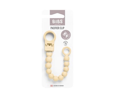 Portaciuccio in Silicone BIBS Beaded Pale Butter