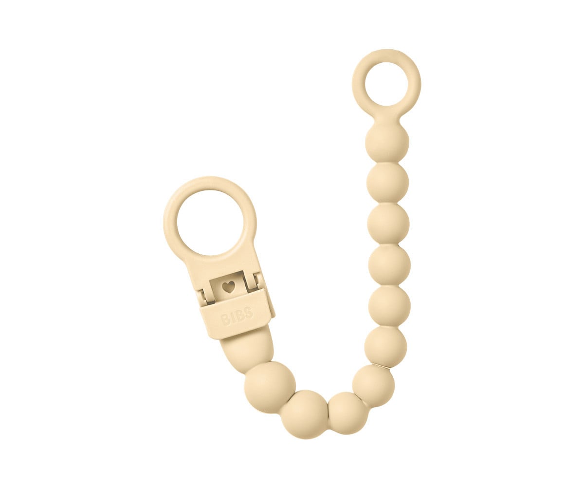 Portaciuccio in Silicone BIBS Beaded Pale Butter