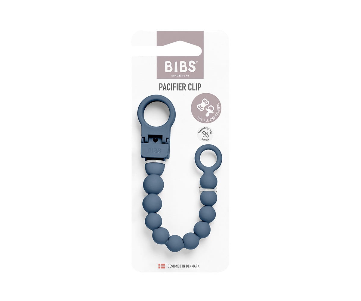 Portaciuccio in Silicone BIBS Beaded Steel Blue