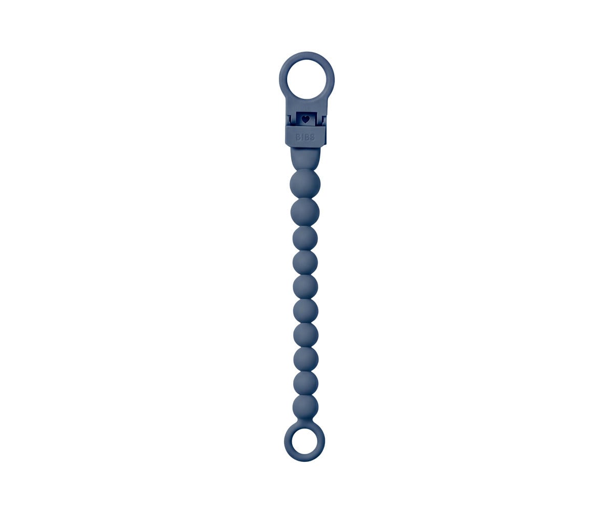 Portaciuccio in Silicone BIBS Beaded Steel Blue
