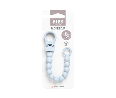 Portaciuccio in Silicone BIBS Beaded Baby Blue