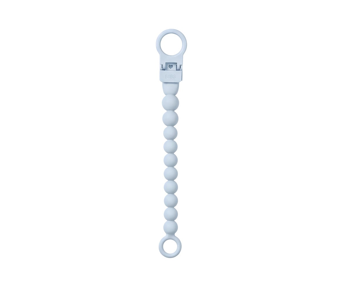 Portaciuccio in Silicone BIBS Beaded Baby Blue