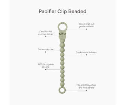 Portaciuccio in Silicone BIBS Beaded Sage