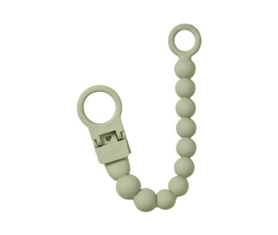 Suporte de chupeta de silicone Beaded  BIBS Sage