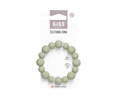 Dentarello in Silicone  BIBS Ring Beaded Sage