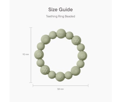 Dentarello in Silicone  BIBS Ring Beaded Baby Blue