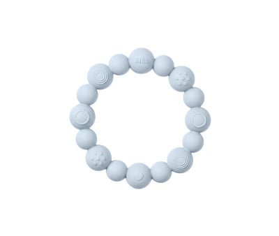 Mordedor de silcione BIBS Ring Beaded Baby Blue