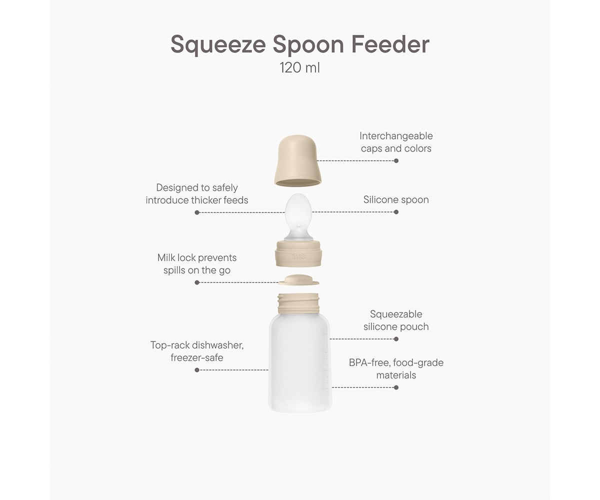 Dispenser Squeeze Spoon Feeder BIBS Petal
