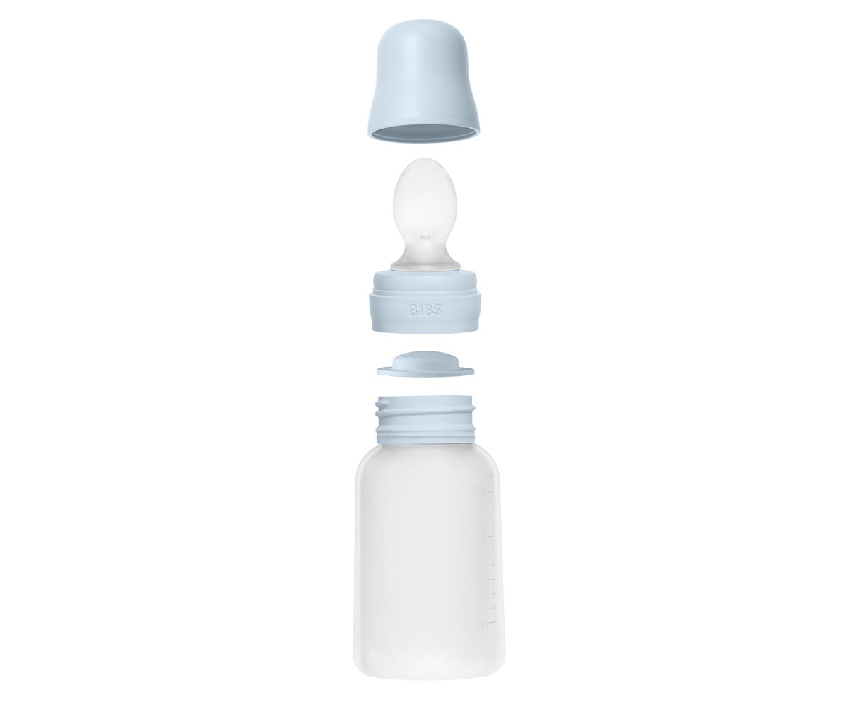Dispenser Squeeze Spoon Feeder BIBS Baby Blue