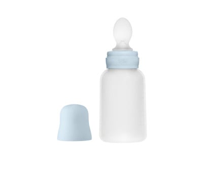 Dispenser Squeeze Spoon Feeder BIBS Baby Blue