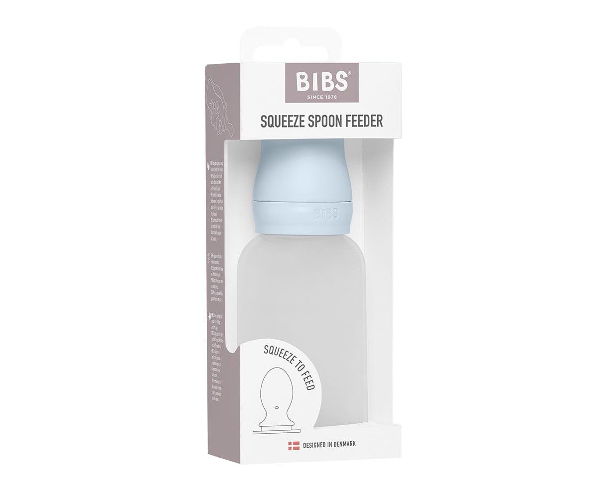 Dispenser Squeeze Spoon Feeder BIBS Baby Blue