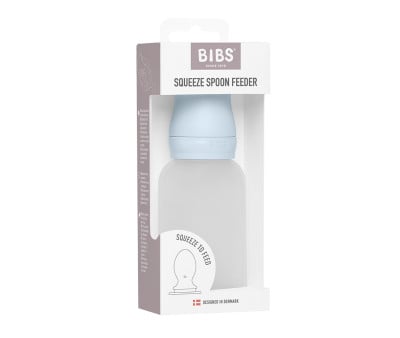 Dispenser Squeeze Spoon Feeder BIBS Baby Blue