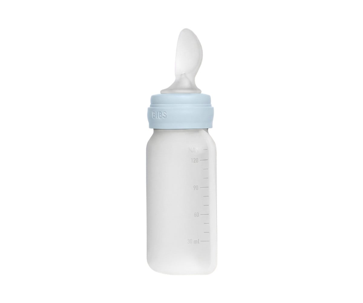 Dispenser Squeeze Spoon Feeder BIBS Baby Blue