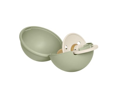 Succhietto BIBS Colour Round Ivory + Proteggi Ciuccio Sage