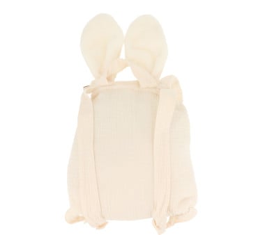 Mochila Pequeña Gasa Conejo Écru Personalizable