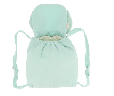 Mochila Pequeña Gasa Conejo Mint Personalizable