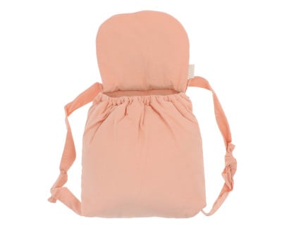 Mochila Pequeña Conejo Velours Rose Coquillaje Personalizable