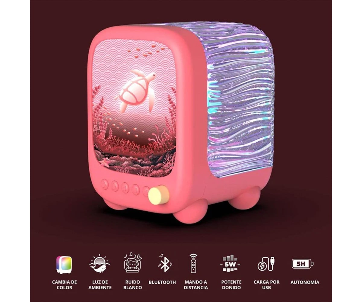 Luminária de alto-falante Projetor WAVY Pink