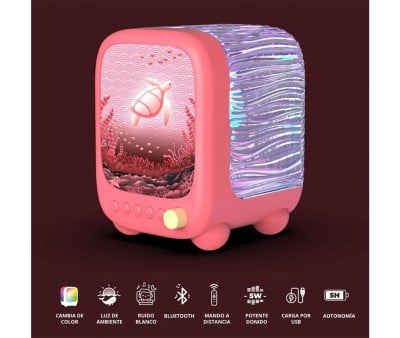 Luminária de alto-falante Projetor WAVY Pink
