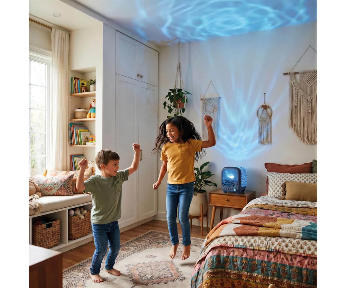 Luminária de alto-falante Projetor WAVY Blue