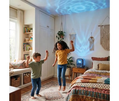 Luminária de alto-falante Projetor WAVY Blue