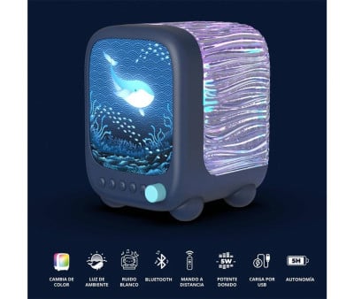 Luminária de alto-falante Projetor WAVY Blue