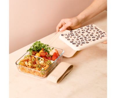 Lunch Box MB Pure Leopard Glass by PYREX