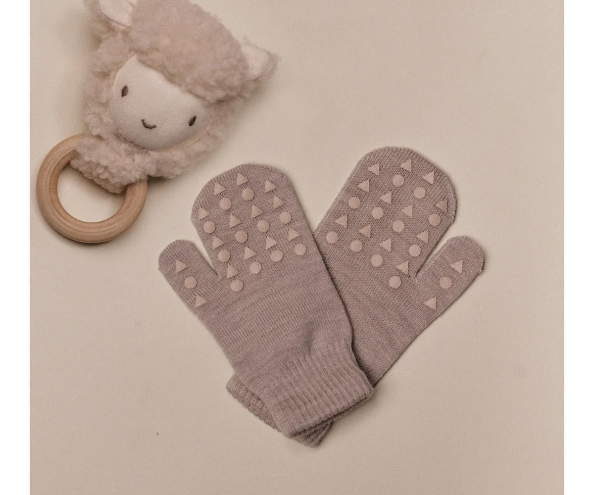 Luvas antiderrapantes de lã Sand Merino